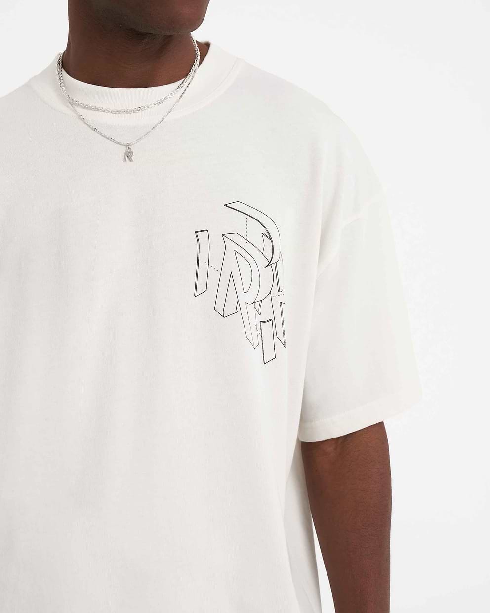 Initial Assembly Outline T-Shirt - Flat White